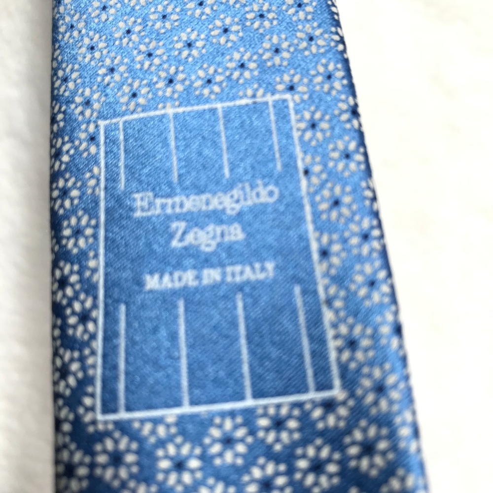 Ermenegildo Zegna Tie FLOWER POWER Blue pattern